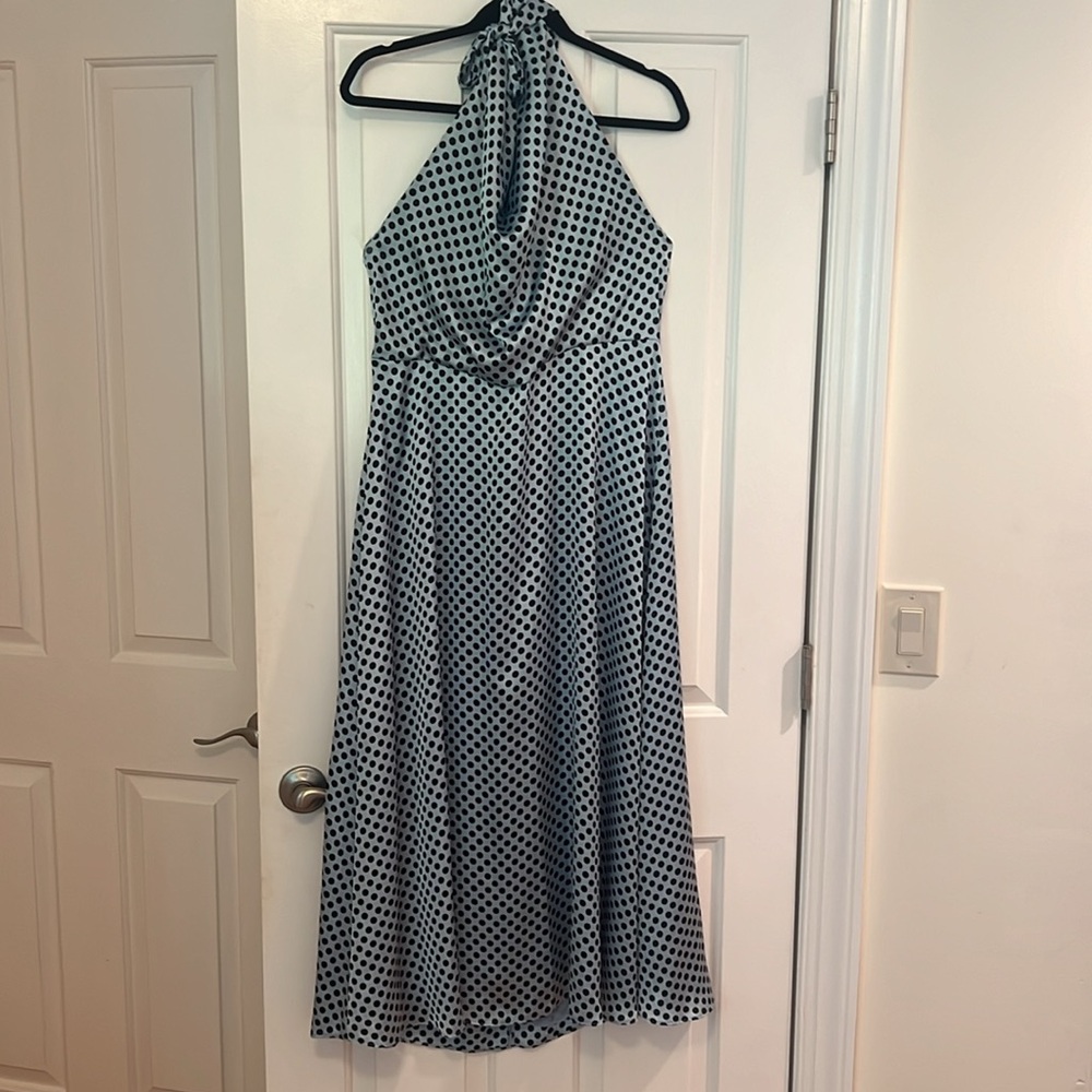 Zara Monochrome Halter Maxi Dress